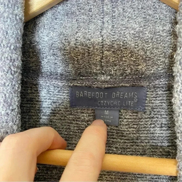 Barefoot Dreams CozyChic Lite® Circle Cardigan Gray Sz Medium - Picture 4 of 8